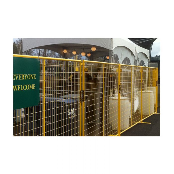 Yellow Fence with Everyone Welcome sign