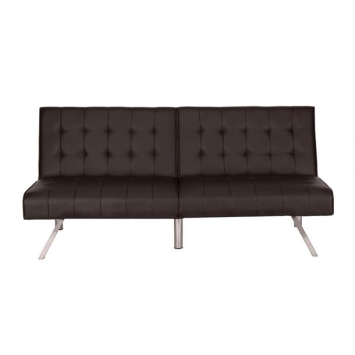 brown futon couch