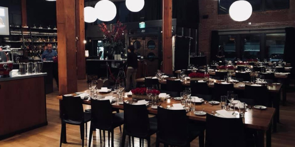 Elegant set up for dinner party