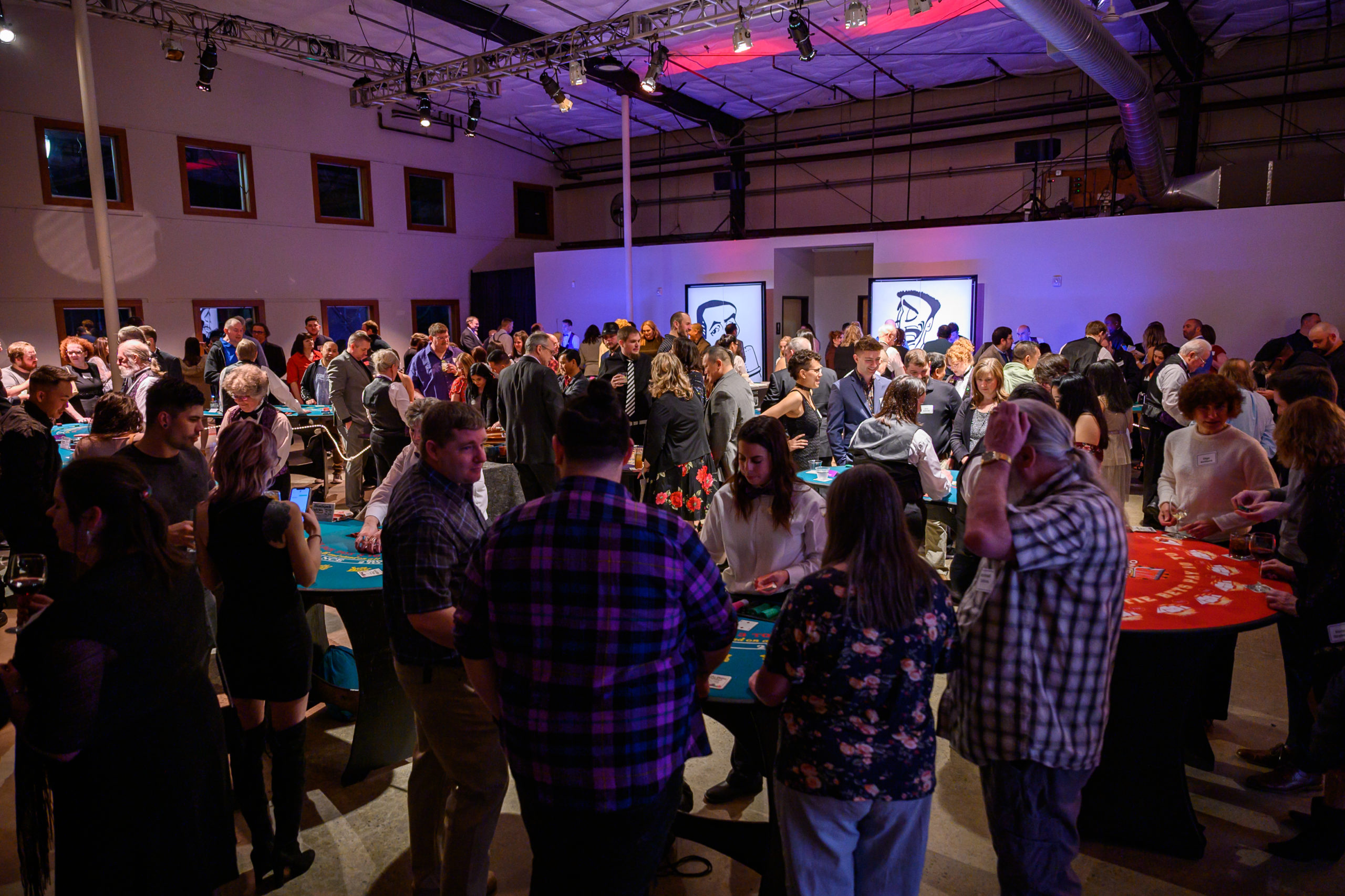 large event full of people playing casino games