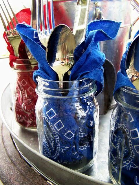 Safely celebrate the Fourth of July during COVID-19 4 Individual Serveware Mason jars