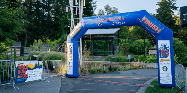 blow up finish line for Easterseals Oregon race blow up finish line for Easterseals Oregon race