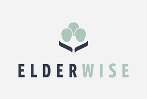 a logo with text and balloons