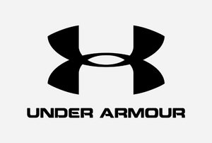 a black logo with black text