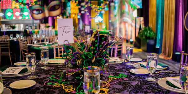 a table set for a party